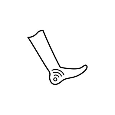 Leg pain joint icon. Simple line, outline vector elements of traumatology icons for ui and ux, website or mobile application on white background