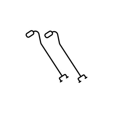 Cane crutch medical stick walking icon. Simple line, outline vector elements of traumatology icons for ui and ux, website or mobile application on white background