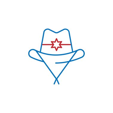 USA, hat, American police icon. Element of USA culture icon. Thin line icon for website design and development, app development. Premium icon on white background