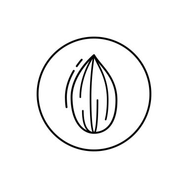 Almond, vegan icon. Simple line, outline vector elements of vegetarian icons for ui and ux, website or mobile application on white background