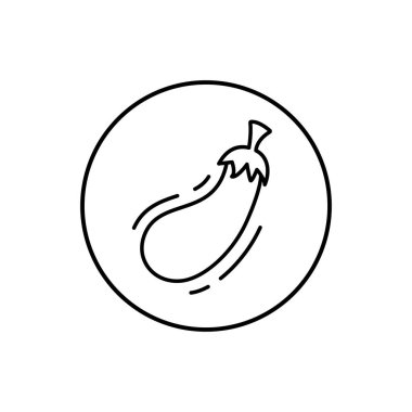 Eggplant, vegan icon. Simple line, outline vector elements of vegetarian icons for ui and ux, website or mobile application on white background