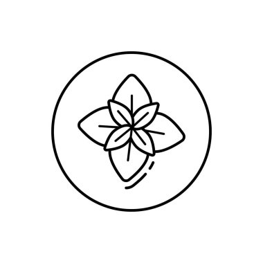 Basil, vegan icon. Simple line, outline vector elements of vegetarian icons for ui and ux, website or mobile application on white background