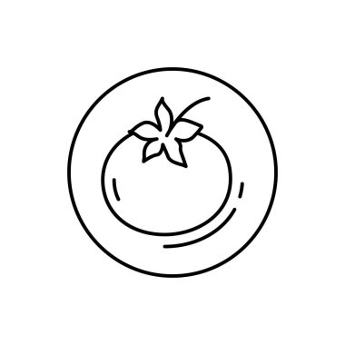Tomato, vegan icon. Simple line, outline vector elements of vegetarian icons for ui and ux, website or mobile application on white background