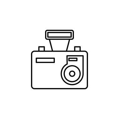 flash camera icon. Element of video products outline icon for mobile concept and web apps. Thin line flash camera icon can be used for web and mobile on white background