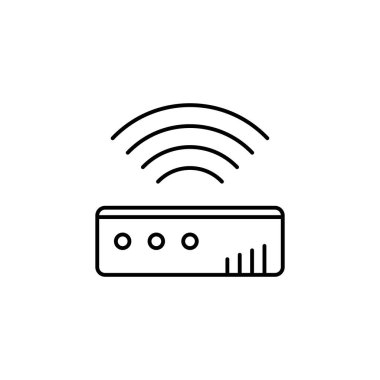 Echo dot icon. Simple line, outline vector elements of voice assistant for ui and ux, website or mobile application on white background