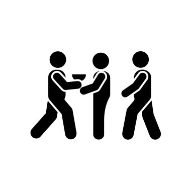 Donation help people icon. Simple glyph pictogram vector of volunteer icons for ui and ux, website or mobile application on white background