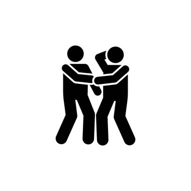 Help charity man icon. Simple glyph pictogram vector of volunteer icons for ui and ux, website or mobile application on white background