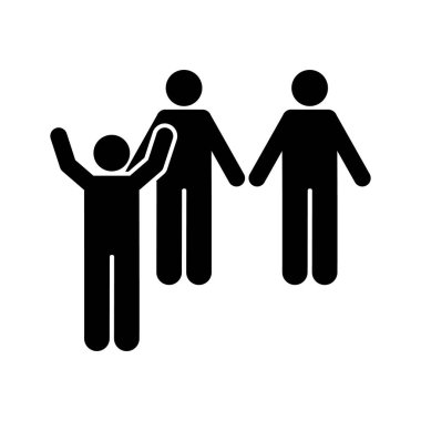People help man icon. Simple glyph pictogram vector of volunteer icons for ui and ux, website or mobile application on white background