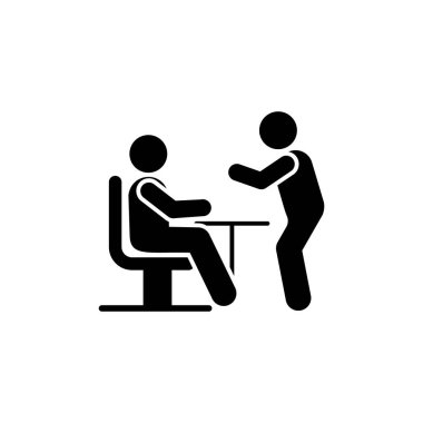 Man help icon. Simple glyph pictogram vector of volunteer icons for ui and ux, website or mobile application on white background