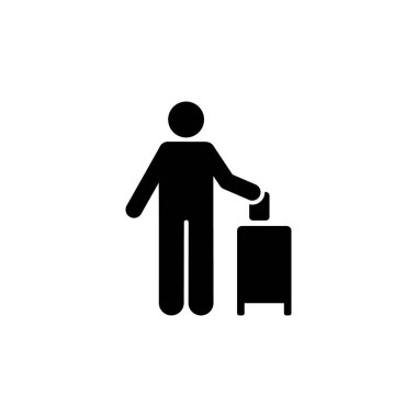 Donate man help icon. Simple glyph pictogram vector of volunteer icons for ui and ux, website or mobile application on white background