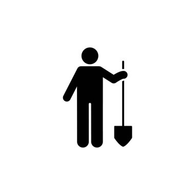 Community park spade tool icon. Simple glyph pictogram vector of volunteer icons for ui and ux, website or mobile application on white background