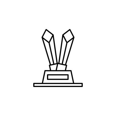 Trophy, winner, sword icon. Element of winner line icon on white background