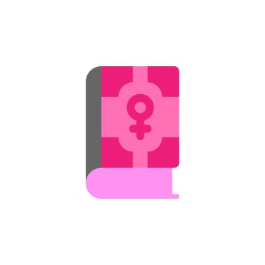 Woman's day, book icon. Element of color Woman's day icon. Premium quality graphic design icon. Signs and symbols collection icon on white background