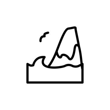 Mountain, ocean icon. Simple line, outline vector elements of saving marine icons for ui and ux, website or mobile application on white background