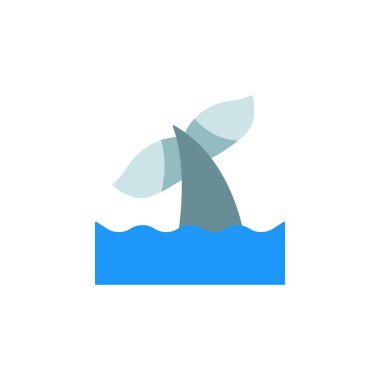Whale, ocean icon. Simple color vector elements of saving marine icons for ui and ux, website or mobile application on white background