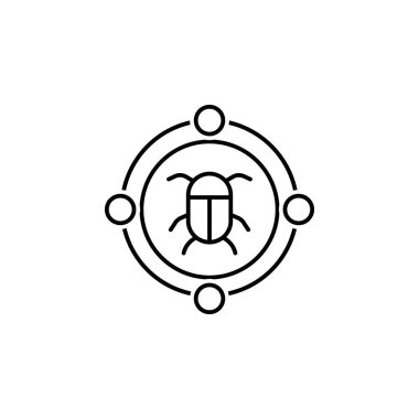data, bug icon. Element of technological data icon for mobile concept and web apps. Thin line data, bug icon can be used for web and mobile on white background