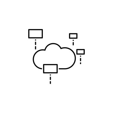 data, cloud icon. Element of technological data icon for mobile concept and web apps. Thin line data, cloud icon can be used for web and mobile on white background