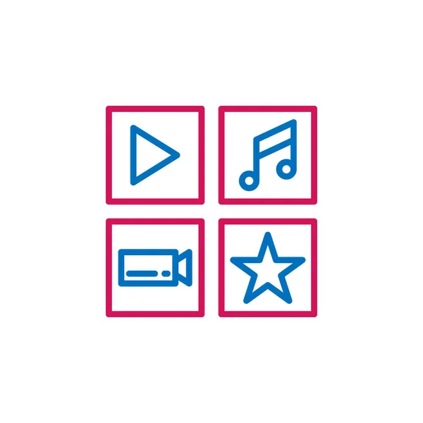 Video production, buttons icon. Element of 2 color video production icon. Premium quality graphic design icon. Signs and symbols collection icon for websites, web design on white background