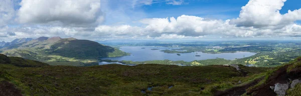 panoramic view of Irish lakes in the Killarney region of Kerry in Ireland