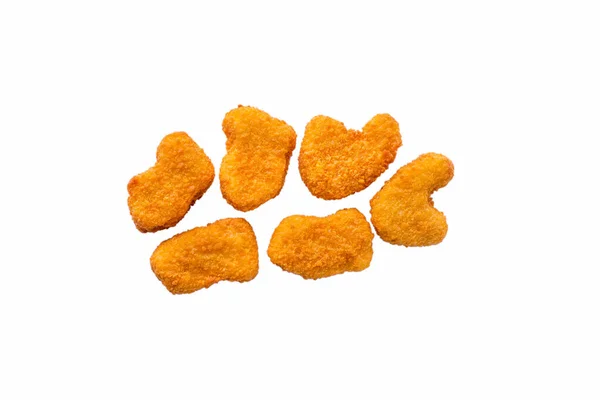 Chicken Nuggets Auf Einem Weißen Teller Horizontale Orientierung — Stockfoto