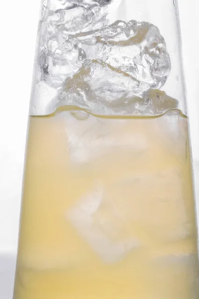 Cocktail Glass Ice White Background — Zdjęcie stockowe