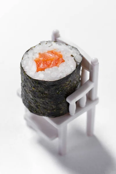 Maki Sushi Trout Roll Stuffed Trout Fillet Wrapped Rice Nori — ストック写真