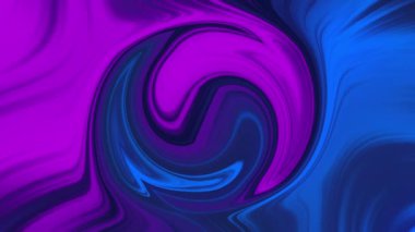 Mavi ve mor dalga eğiminin dairesel hareketini çevirin. 4k çözünürlük 2B arkaplan