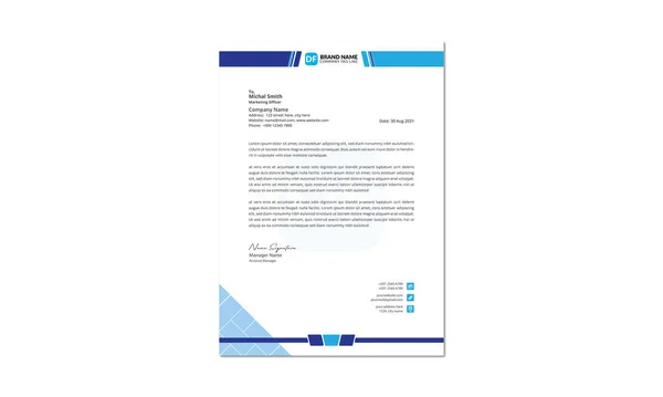 Letterhead Design Print Print Ready File Any Change Feel Free — Stock vektor