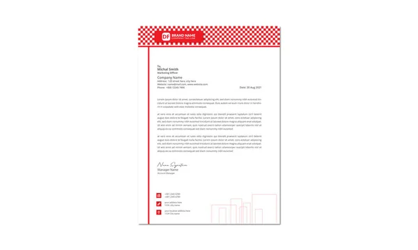 Letterhead Design Print Print Ready File Any Change Feel Free — Stok Vektör