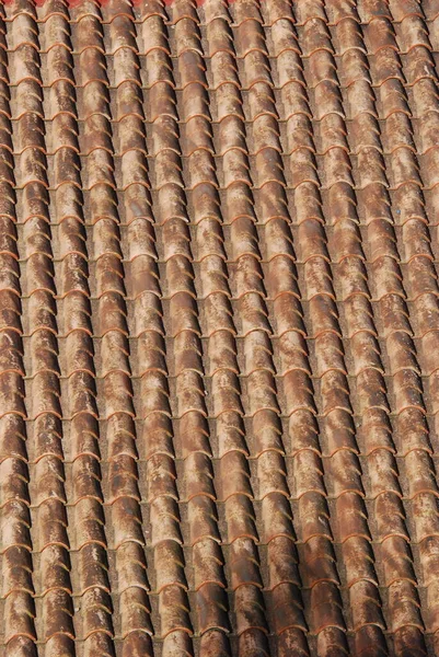 old Spanish tile roof 
