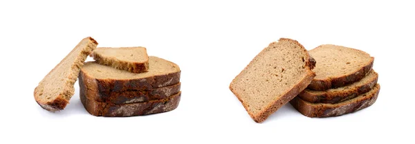 Sliced Rye Bread Isolated White Background — Stock Photo, Image