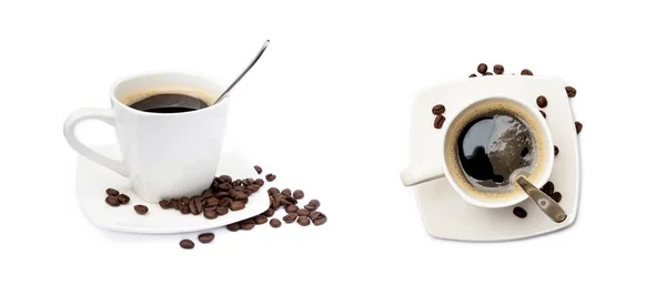 Beyaz Arka Planda Izole Edilmiş Bir Fincan Kahve — Stok fotoğraf