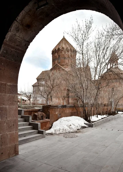 Монастырь Хариха Vii Века Церкви Армении Harich Monastery Panorama Landmark — стоковое фото