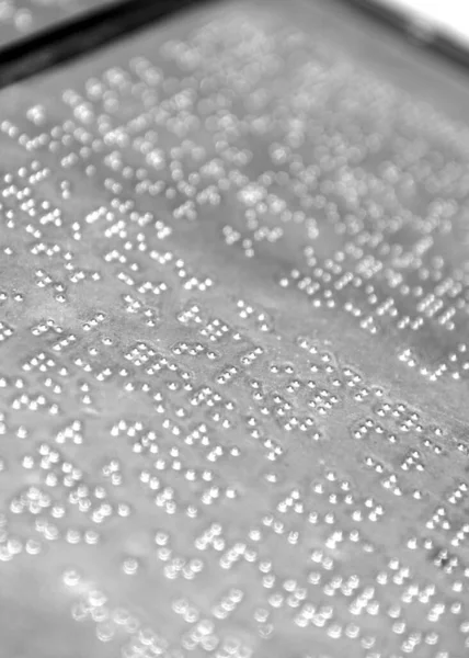 Cegos Lêem Texto Braille — Fotografia de Stock