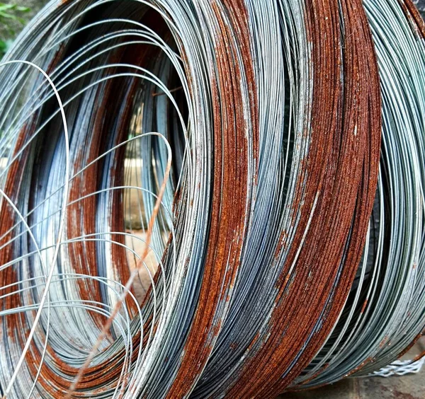 Abstract Background Metal Wire Close — Stockfoto