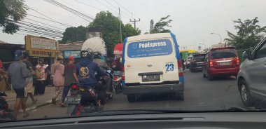 West Java, Indonesia on July 8, 2021. This is the road condition in West Java.