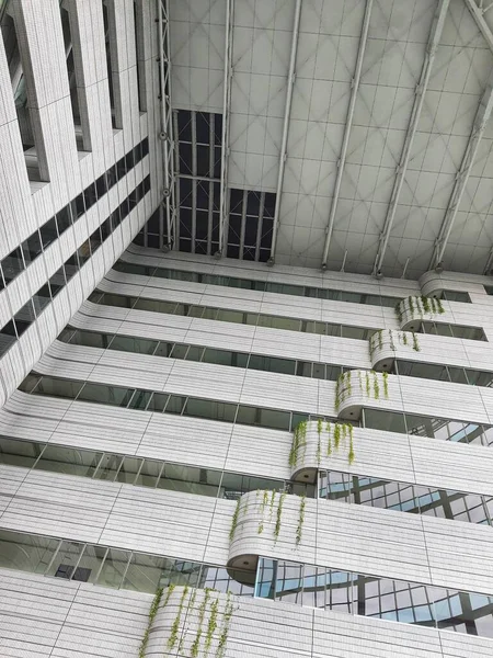 Tall Building Lots Glass Very Futuristic —  Fotos de Stock