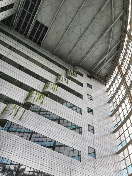 Tall Building Lots Glass Very Futuristic — Stock fotografie