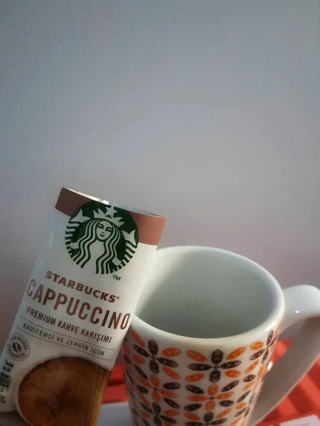 Premium Instant Coffee Sachet Starbucks Cappuccino Coffee — 图库照片