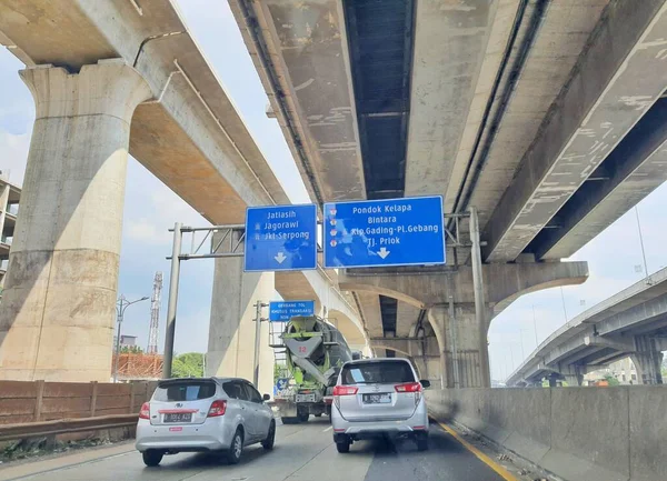 West Java July 2022 Vehicles Running Jakarta Cikampek Toll Road — Stock Fotó