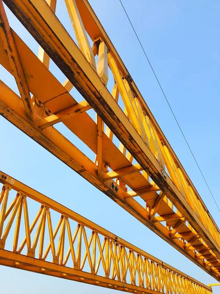 Steel Structure Launcher Gantry Used Erection Precast Concrete Girder Pci — Foto Stock