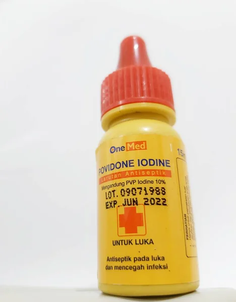 Jakarta July 2022 Povidone Iodine Septic Solution Treat Wounds Prevent — Foto Stock