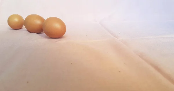 Αυτή Είναι Μια Φωτογραφία Δύο Αυγών Ένα Δίπλα Στο Άλλο — Φωτογραφία Αρχείου