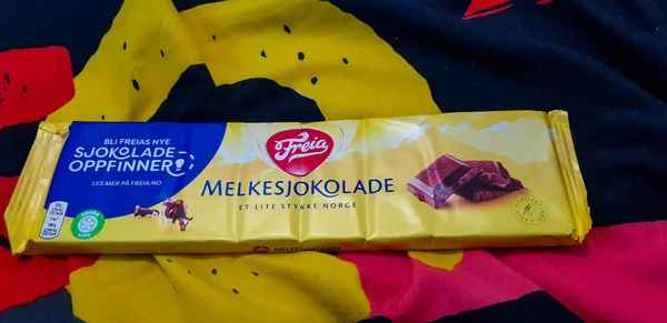 Yakarta Indonesia Julio 2017 Freia Melkesjokolade Chocolate Con Leche Marca —  Fotos de Stock