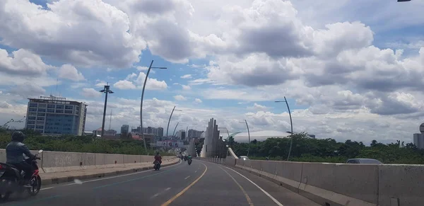 West Java Indonésia Julho 2020 Uma Ponte Viaduto Localizada Cidade — Fotografia de Stock