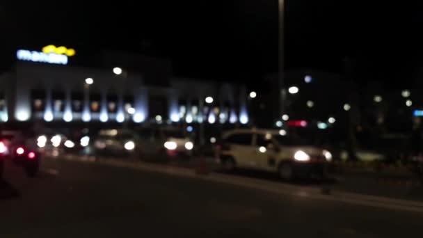 Затьмарене Відео Умов Дорожнього Руху Перед Залізничною Станцією Джакарта Кота — стокове відео