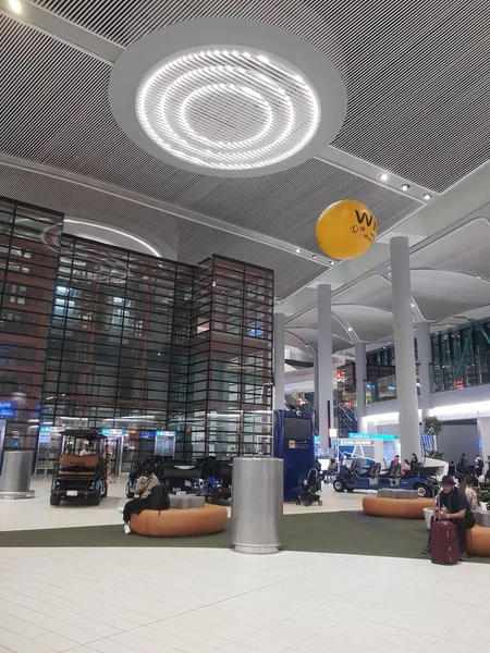 Istanbul Turkey July 2022 Condition Flight Departure Hall Istanbul Airport — Stock Photo, Image