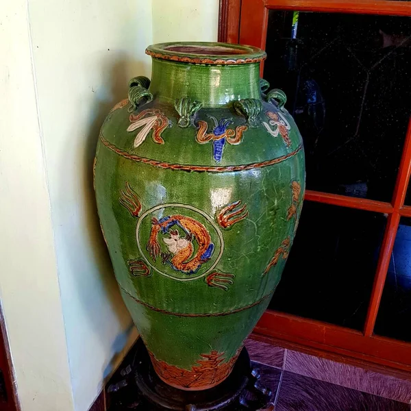 Giant Antique Chinese jars, one of the many types of Chinese pottery.