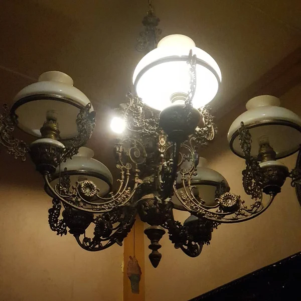 Giant Javanese Lamp Five Lamp Heads Combined One Made Bigger — Photo