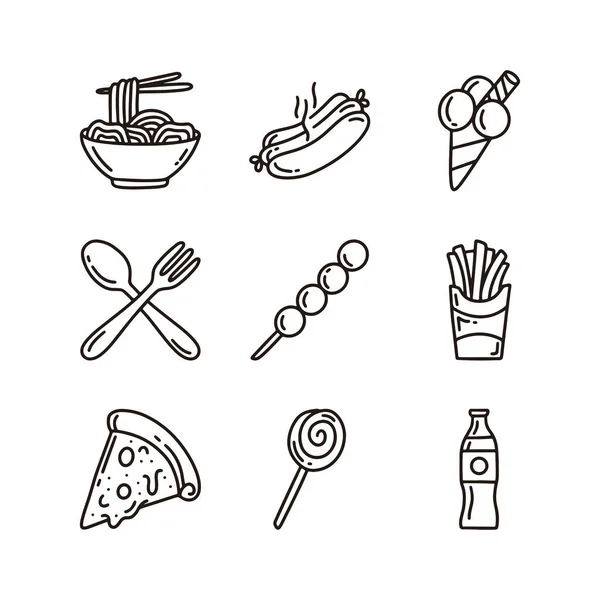 Food Drink Icon Vector Set — Image vectorielle
